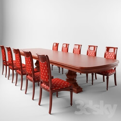 Table _ Chair - Conference table big classic 