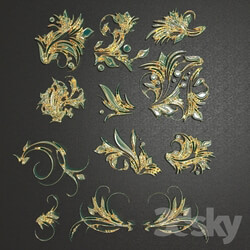 Decorative plaster - Decorative Ornament collect_012 piece 