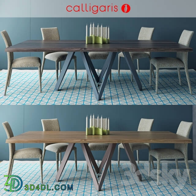 Table _ Chair - Calligaris table CARTESIO Table_ANÄIS Chair