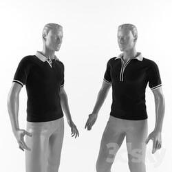 Clothes and shoes - Two polo mannequin 