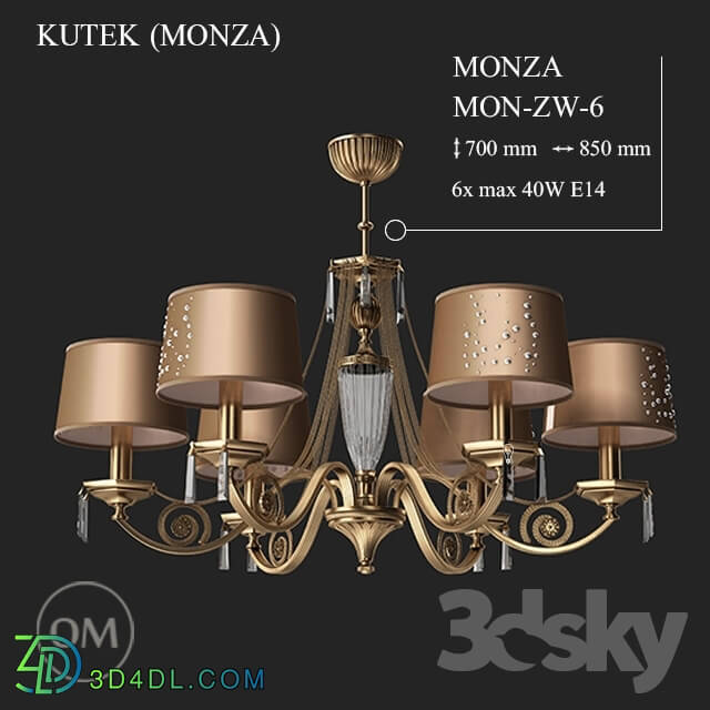 Ceiling light - KUTEK _MONZA_ MON-ZW-6