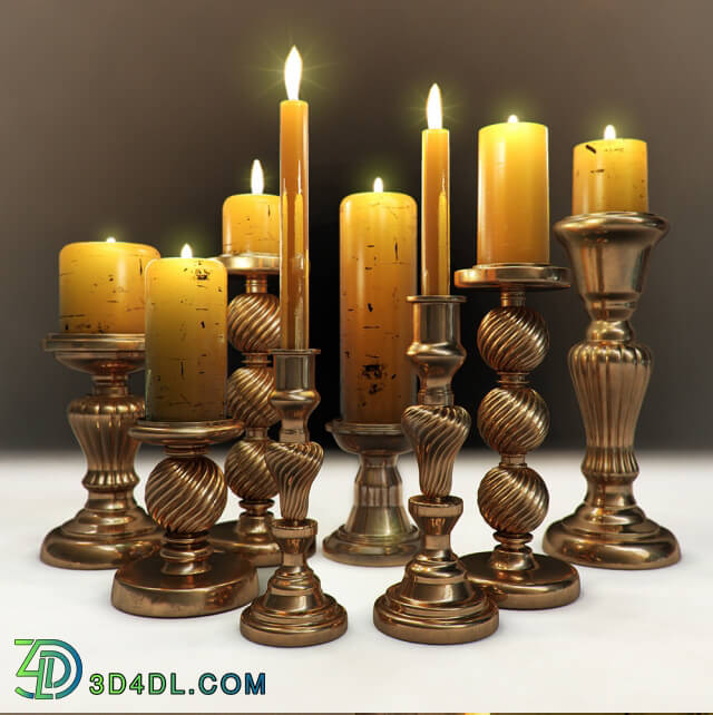 Other decorative objects - Set of chandeliers with candles