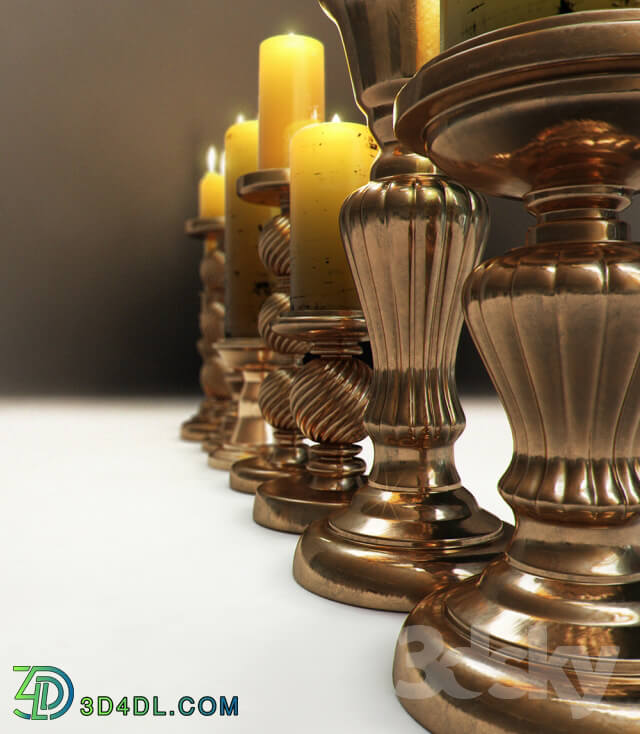 Other decorative objects - Set of chandeliers with candles