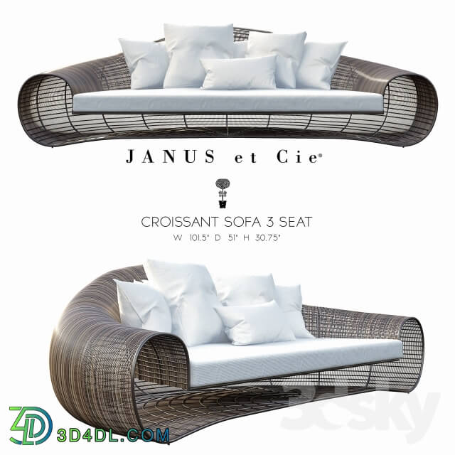 Sofa - Janus et Cie - CROISSANT SOFA 3 SEAT