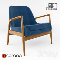 Arm chair - Armchair 3512 model Dark Blue 