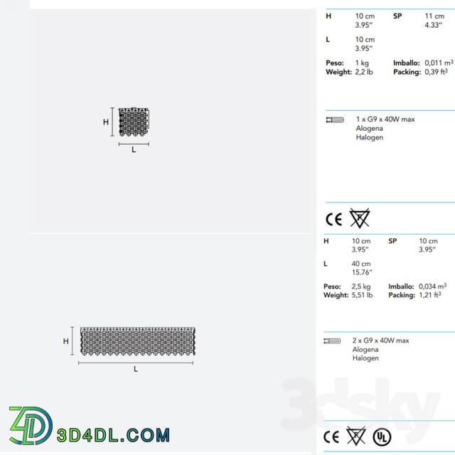 Wall light - Masiero AUREA 10 A1_ AUREA 40 A2