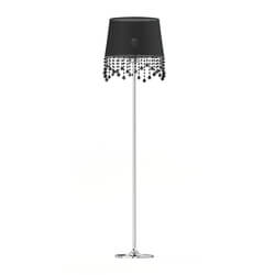 CGaxis Vol114 (25) black and metal floor lamp 