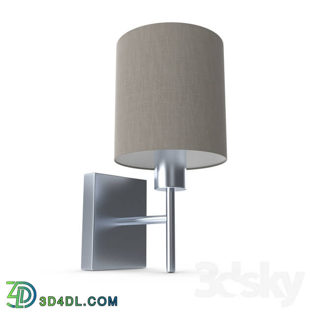 Wall light - 94925 Sconce PASTERI_ 1x60W _E27__ L145_ H305_ L145_ A195_ nickel matt _ textile_ gray-brown