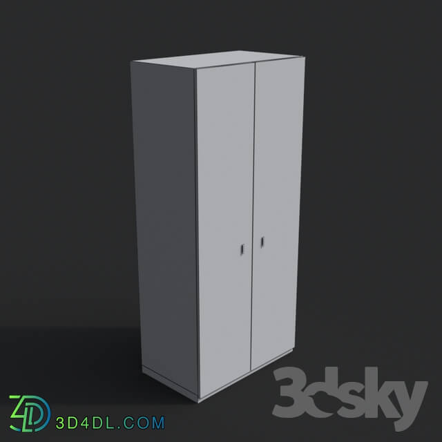 Wardrobe _ Display cabinets - Modern MDF Wardrobe _2 doors_