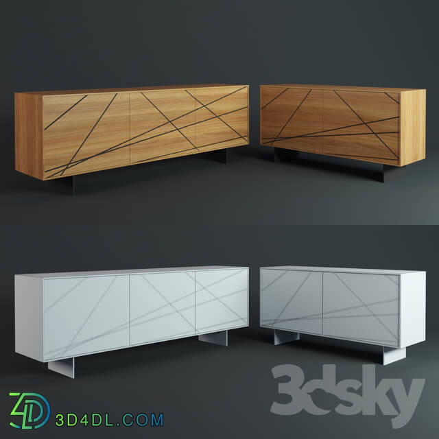 Sideboard _ Chest of drawer - Two_ or three-doors sidea Maya_ design by Tonin Casa