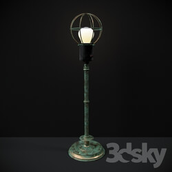 Table lamp - Steampunk copper table lamp 