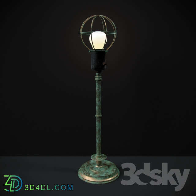 Table lamp - Steampunk copper table lamp