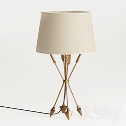 Table lamp - Antique Brass Arrow Accent Lamp 