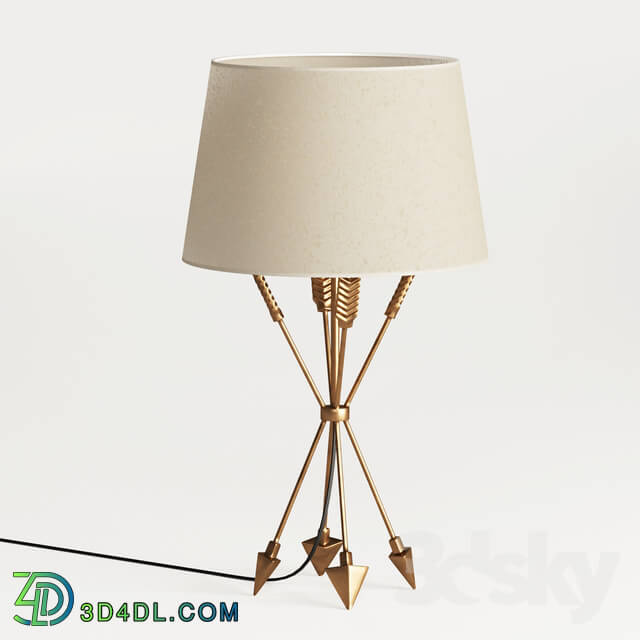 Table lamp - Antique Brass Arrow Accent Lamp