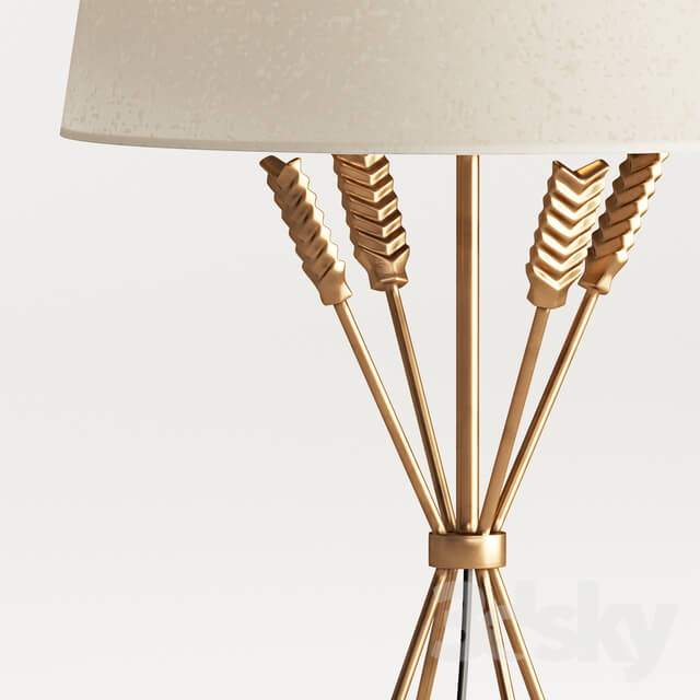 Table lamp - Antique Brass Arrow Accent Lamp