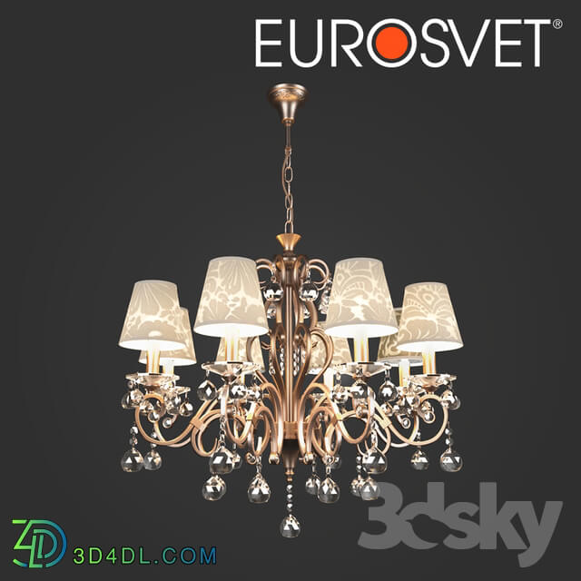 Ceiling light - OM Chandelier with crystal Eurosvet 1448_8 Eileen