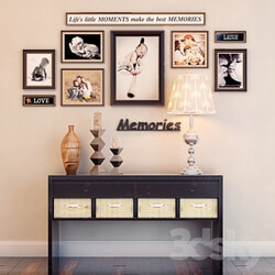 Other decorative objects - Console table with decor 
