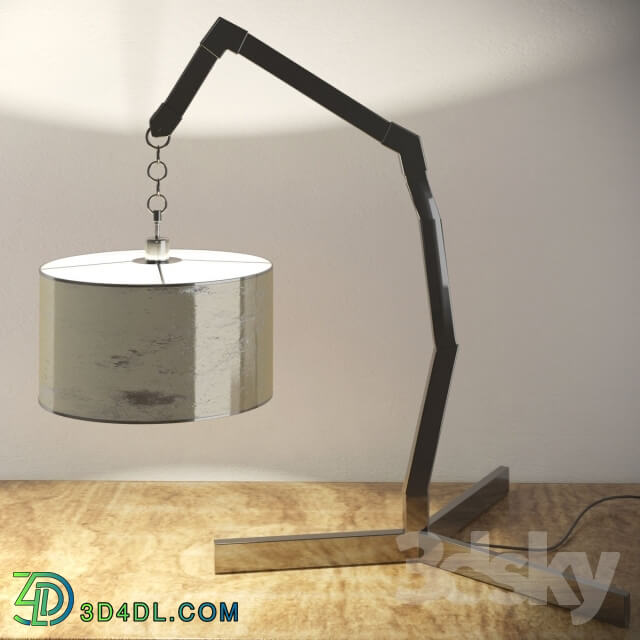 Table lamp - Modern table lamp with old copper lampshade