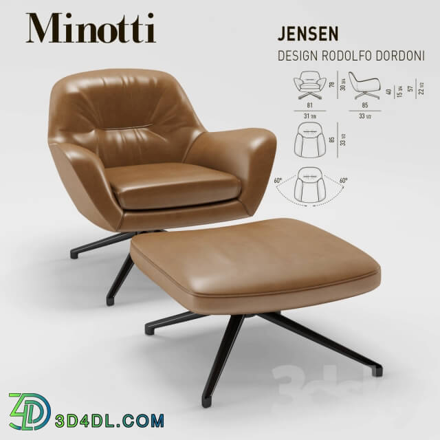 Arm chair - Minotti Jensen Armchair