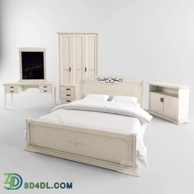 Bed - Set of Italian furniture