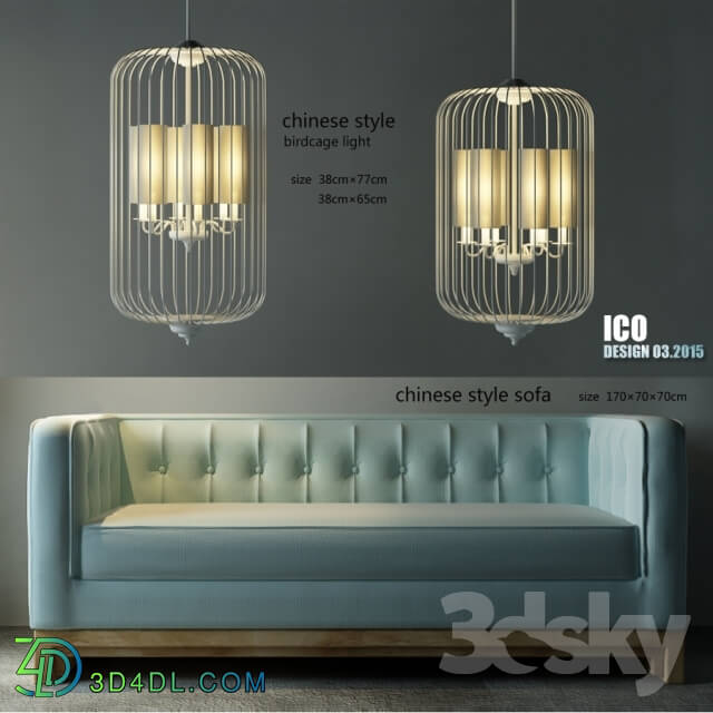 Sofa - Birdcage lamps.sofa