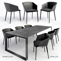 Table _ Chair - Gravelli table _ Zanotta chair 
