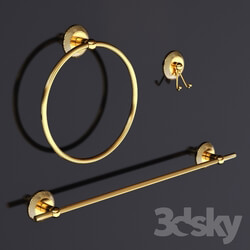Bathroom accessories - A set of hangers bathrooms Cristal et Bronze 