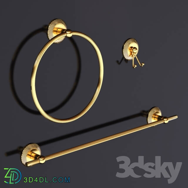 Bathroom accessories - A set of hangers bathrooms Cristal et Bronze