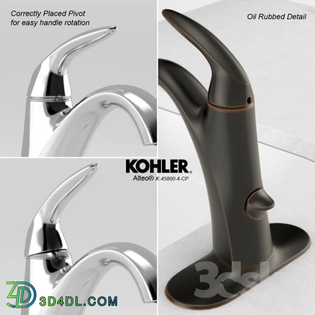 Faucet - KOHLER Alteo Single-Handle - 3 Finishes