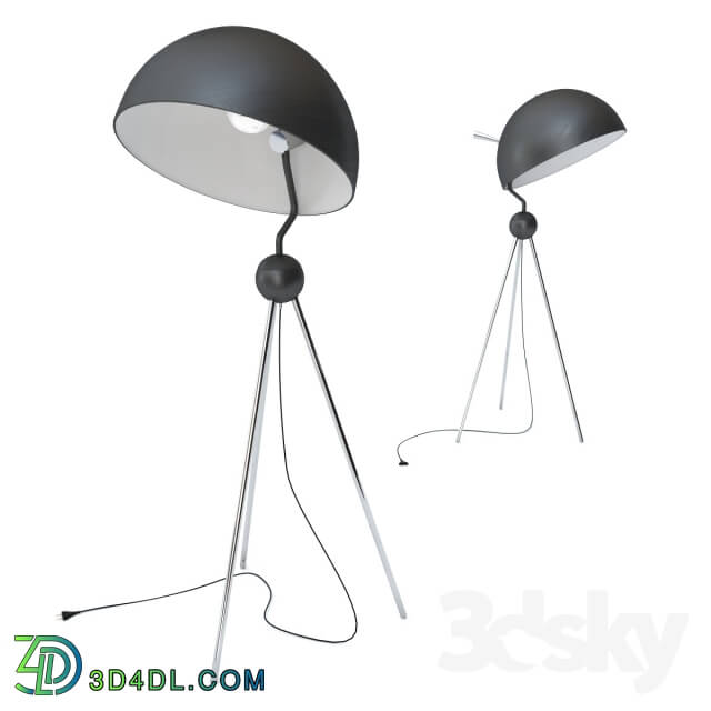 Floor lamp - Floor Lamp Tripot Half Bowl