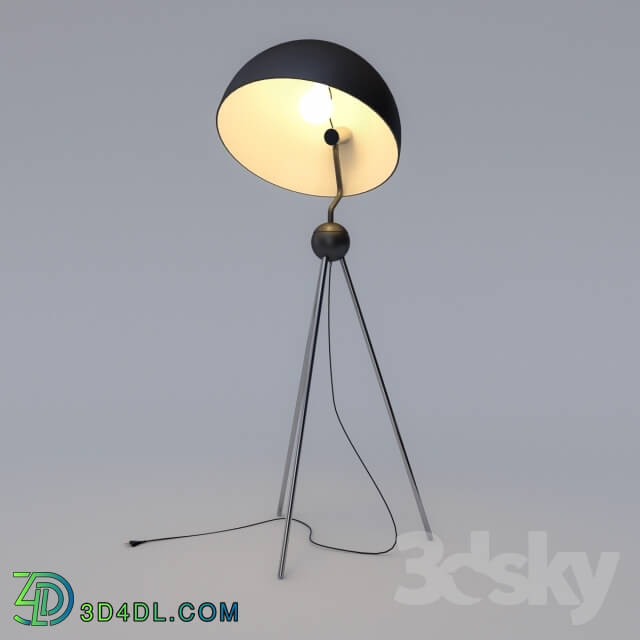 Floor lamp - Floor Lamp Tripot Half Bowl