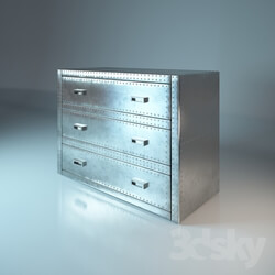 Sideboard _ Chest of drawer - KARE_tumba_Vegas Dresser 3 Drawer Alu 