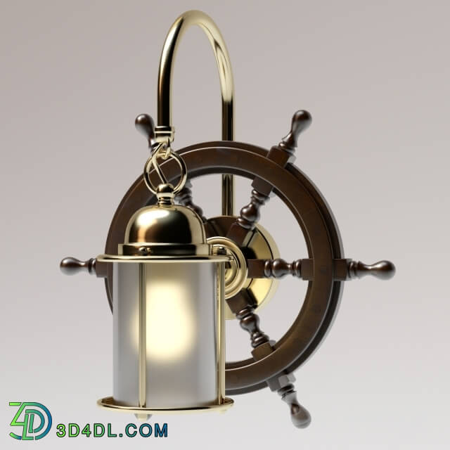 Wall light - Ship__39_s wheel sconce _quot_FAVEL_quot_