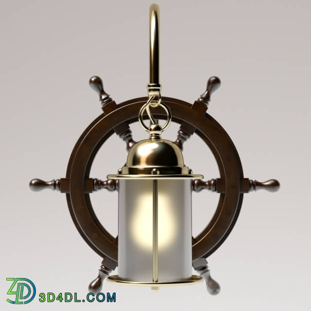 Wall light - Ship__39_s wheel sconce _quot_FAVEL_quot_