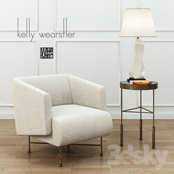 Arm chair - KELLY WEARSTLER BIJOUX LOUNGE CHAIR 