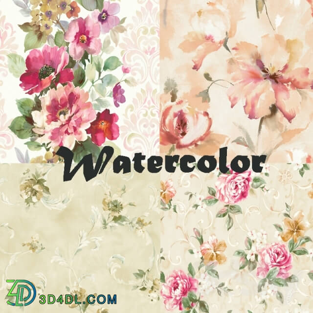 Wall covering - SEABROOK - Watercolors