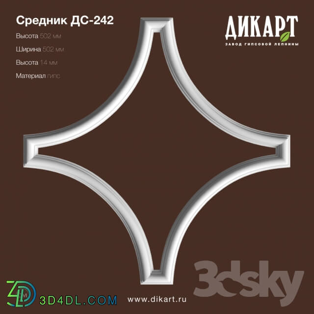 Decorative plaster - DC-242_502x502x14mm