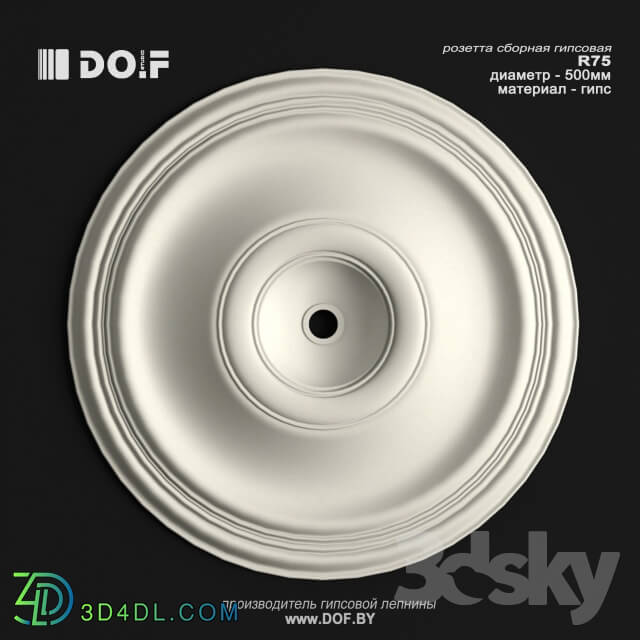 Decorative plaster - OM_R75_D500_DOF