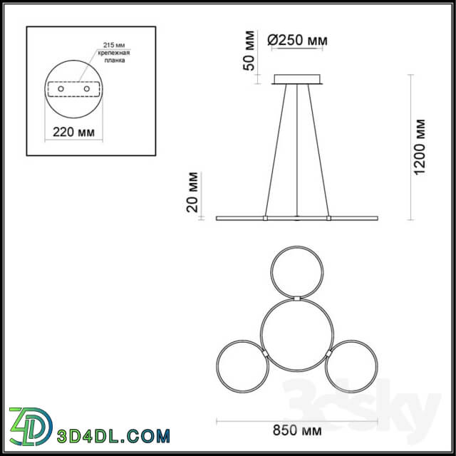 Ceiling light - Chandelier ODEON LIGHT 4016 _ 36AL OLIMPO