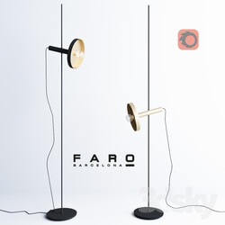 Floor lamp - WHIZZ Satin gold and black portable lamp 