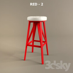 Chair - Bar Stool - RED 2 
