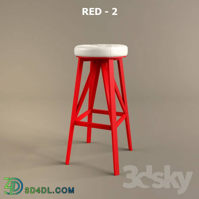 Chair - Bar Stool - RED 2