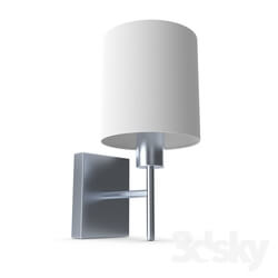 Wall light - 94924 Sconce PASTERI_ 1x60W _E27__ L145_ H305_ L145_ A195_ nickel matt _ textile_ white 