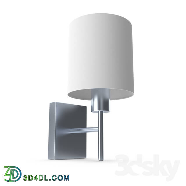 Wall light - 94924 Sconce PASTERI_ 1x60W _E27__ L145_ H305_ L145_ A195_ nickel matt _ textile_ white