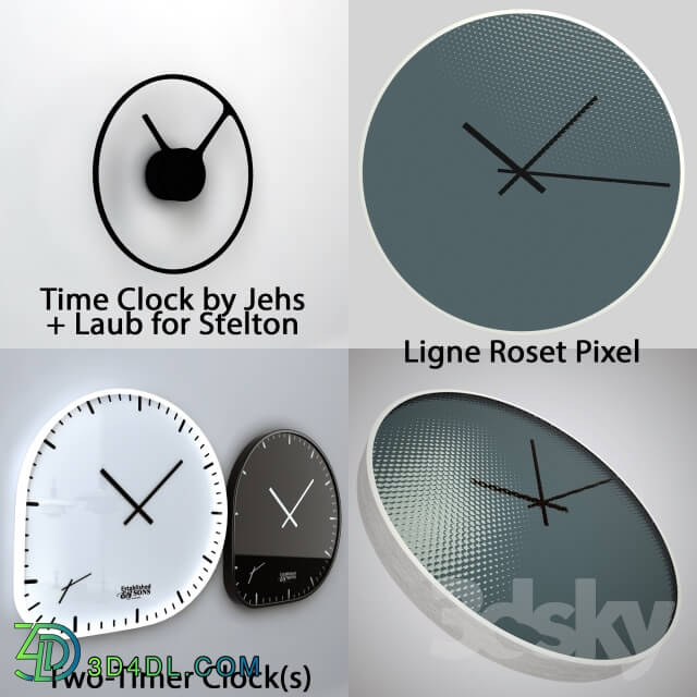 Other decorative objects - A selection of designer watches _ Clock set