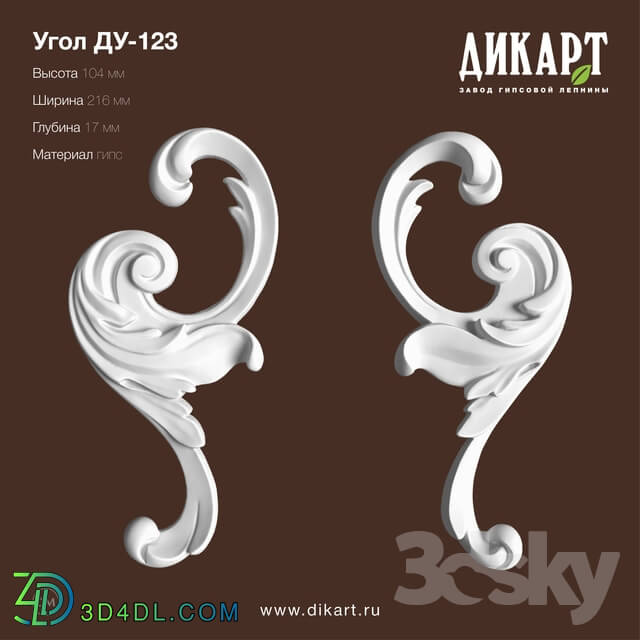 Decorative plaster - Doo-123_104x216x17mm