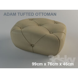 Other soft seating - ADAM TUFTED OTTOMAN 