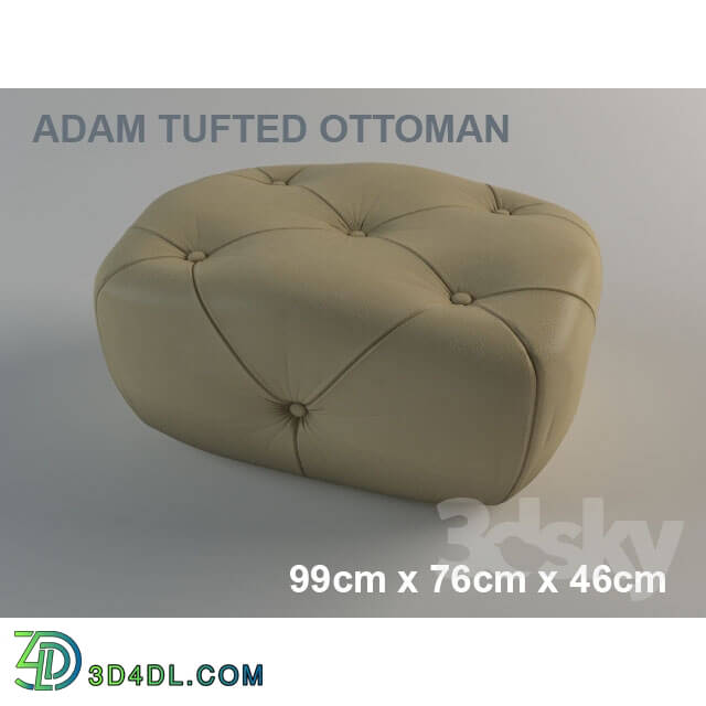 Other soft seating - ADAM TUFTED OTTOMAN