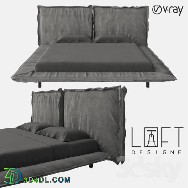 Bed - Bed LoftDesigne 3661 model