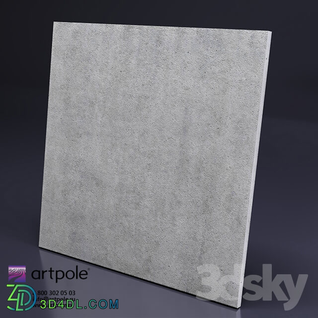 Decorative plaster - Gypsum 3d panel LOFT HIDDEN from Artpole